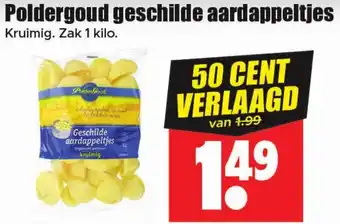 Dirk Poldergoud geschilde aardappeltjes aanbieding