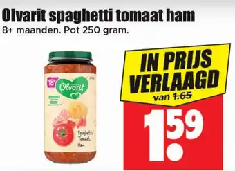 Dirk Olvarit spaghetti tomaat ham aanbieding