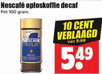 Dirk Nescafé oploskoffie decaf aanbieding