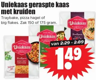 Dirk Uniekaas geraspte kaas met kruiden aanbieding