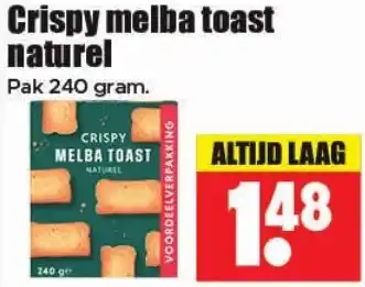 Dirk Crispy melba toast naturel aanbieding