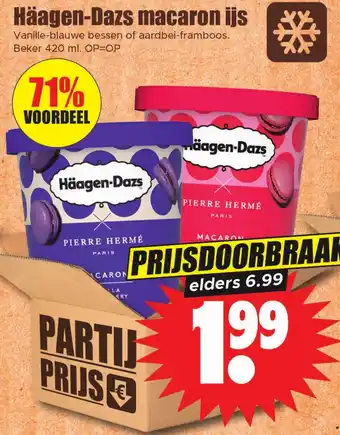 Dirk Häagen-Dazs macaron ijs aanbieding