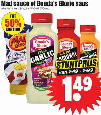 Dirk Mad sauce of Gouda's Glorie saus aanbieding