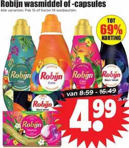 Dirk Robijn wasmiddel of capsules aanbieding