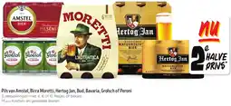 Jumbo Pils van Amstel, Birra Moretti, Hertog Jan, Bud, Bavaria, Grolsch of Peroni aanbieding