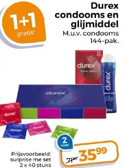 Trekpleister Durex condooms en glijmiddel aanbieding