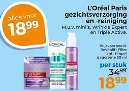 Trekpleister L'Oréal Paris gezichtsverzorging en reiniging aanbieding