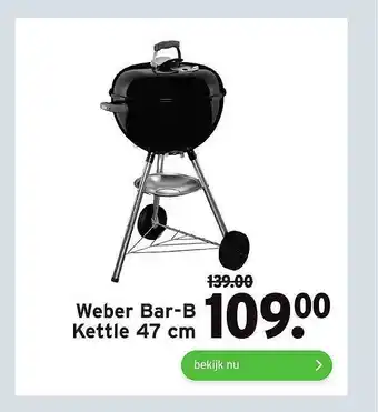 GAMMA Weber Bar-B Kettle 47 Cm aanbieding