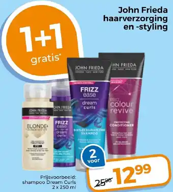 Trekpleister John Frieda haarverzorging en styling aanbieding