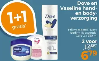 Trekpleister Dove en Vaseline hand en bodyverzorging aanbieding