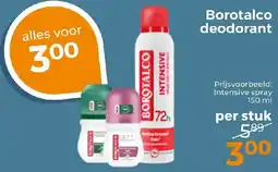 Trekpleister Borotalco deodorant aanbieding