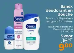 Trekpleister Sanex deodorant en douche aanbieding