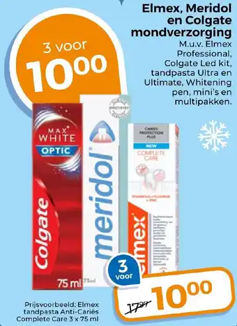 Trekpleister Elmex, Meridol en Colgate mondverzorging aanbieding