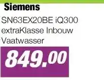 EP Beerepoot SN63EX20BE iQ300 extraKlasse Inbouw Vaatwasser aanbieding