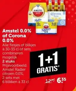 Coop Amstel 0.0% of Corona 0.0% aanbieding