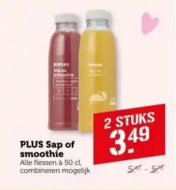 Coop PLUS Sap of smoothie aanbieding