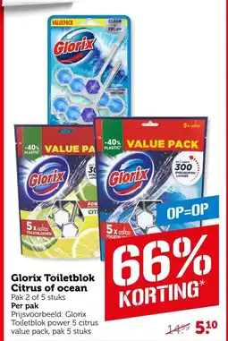 Coop Glorix Toiletblok Citrus of ocean aanbieding