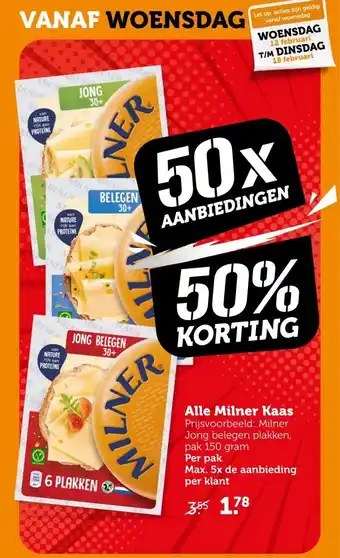 Coop Alle Milner Kaas aanbieding