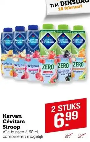 Coop Karvan Cévitam Siroop aanbieding