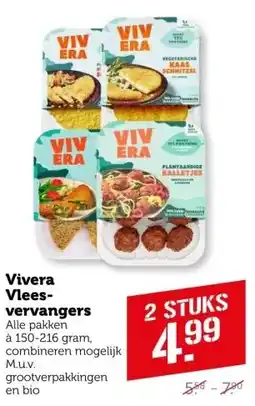 Coop Vivera Vlees- vervangers aanbieding