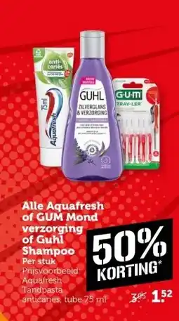 Coop Alle Aquafresh of GUM Mond verzorging of Guhl Shampoo aanbieding