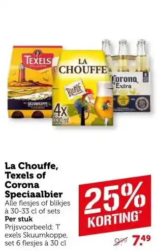 Coop La Chouffe, Texels of Corona Speciaalbier aanbieding