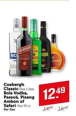 Coop Coebergh Classic, Bols Vodka, Passoä, Pisang Ambon of Safari aanbieding