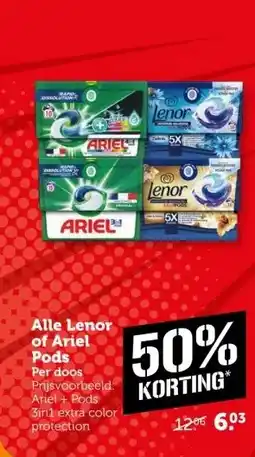 Coop Alle Lenor of Ariel Pods aanbieding