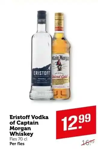 Coop Eristoff Vodka of Captain Morgan Whiskey aanbieding