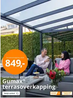 Tuinmaximaal Gumax (R terrasoverkapping aanbieding