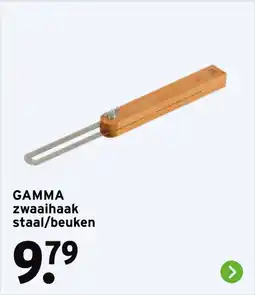 GAMMA GAMMA zwaaihaak staal/beuken aanbieding