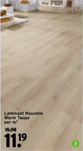 GAMMA Laminaat Nouvelle Warm Taupe aanbieding