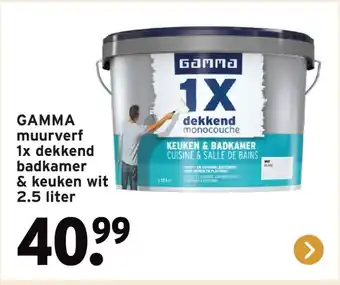 GAMMA GAMMA muurverf 1x dekkend badkamer & keuken wit aanbieding