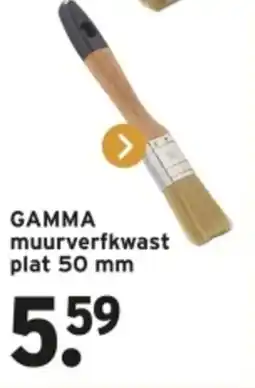 GAMMA GAMMA muurverfkwast plat 50 mm aanbieding