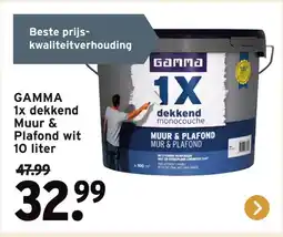 GAMMA GAMMA 1x dekkend Muur & Plafond wit aanbieding