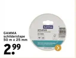 GAMMA GAMMA schilderstape 50 m x 25 mm aanbieding