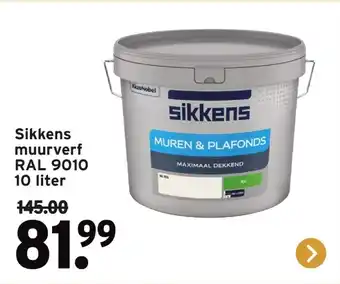 GAMMA Sikkens muurverf RAL 9010 aanbieding