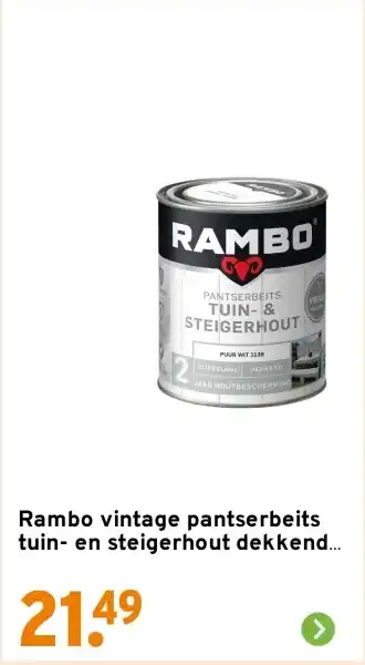 GAMMA Rambo vintage pantserbeits tuin en steigerhout dekkend aanbieding