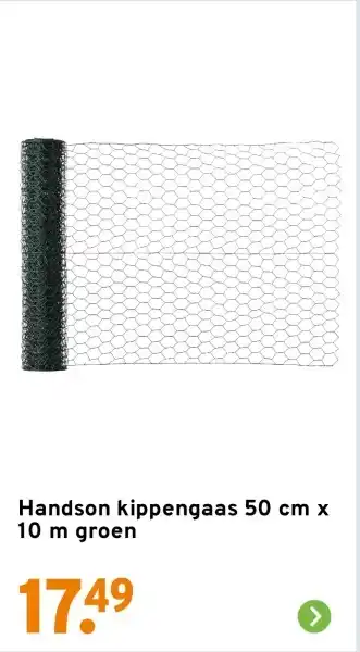 GAMMA Handson kippengaas 50 cm x 10 m groen aanbieding