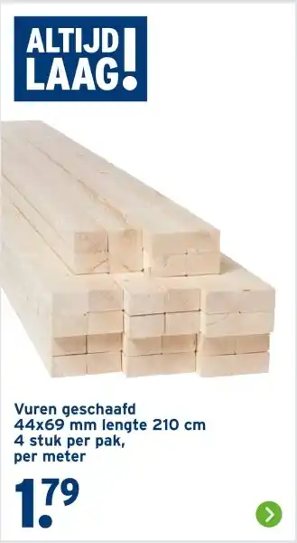 GAMMA Vuren geschaafd aanbieding