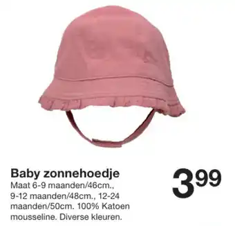 Zeeman Baby zonnehoedje aanbieding