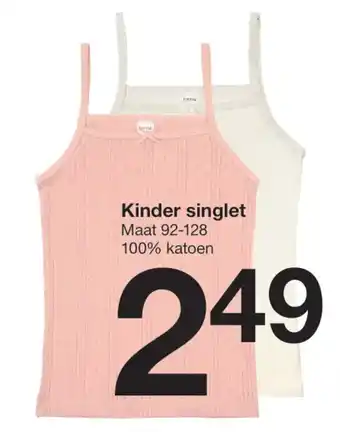 Zeeman Kinder singlet aanbieding