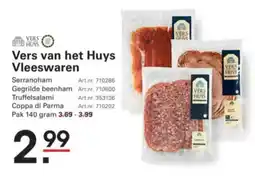 Sligro Vers van het Huys Vleeswaren aanbieding