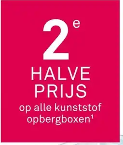 Karwei Op alle kunststof opbergboxen¹ aanbieding