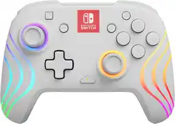 Amazon PDP Official Afterglow Wave Wireless Controller Nintendo Switch - White aanbieding