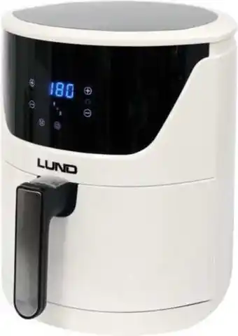 Bol.com Lund heteluchtfriteuse - 37L - 1400 Watt - Wit aanbieding