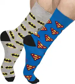 Amazon DC Comics The Batman Superman Sokken Heren Cadeau Voor Mannen Socks Men 40-45 1-3 Paar aanbieding