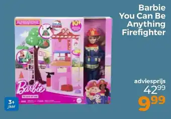 Trekpleister Barbie You Can Be Anything Firefighter aanbieding