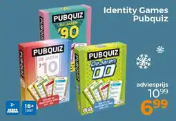 Trekpleister Identity Games Pubquiz aanbieding