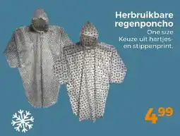 Trekpleister Herbruikbare regenponcho aanbieding